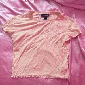 Pink Ribbed Tee